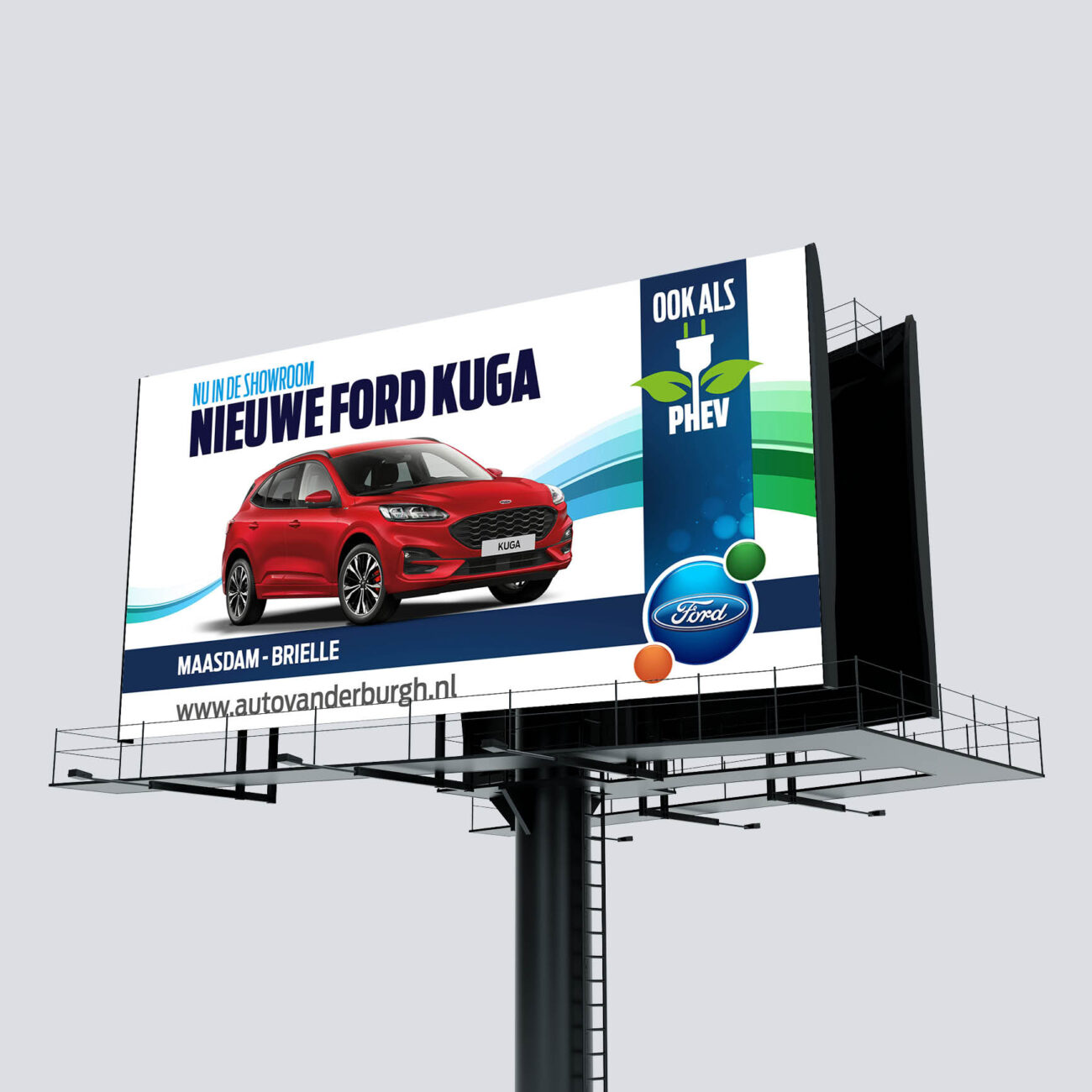 Auto van der Burgh Ford Kuga LED reclame